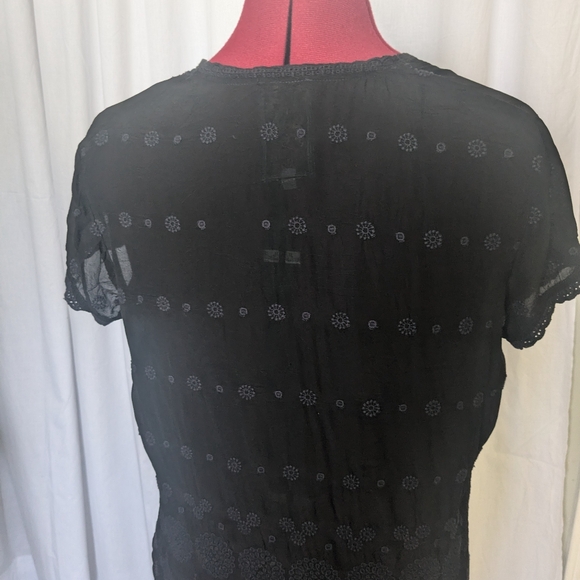 Johnny Was Embroidered Black Tunic Small - Picture 6 of 8